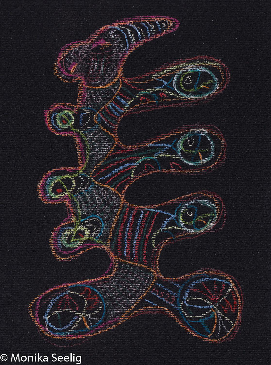 The water bear - Pastel , 20x15cm , 2023 , (BD202306033)